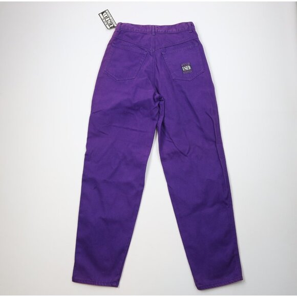 Deadstock Vintage 90s Streetwear Mens 31x34 Baggy Fit Skateboard Jeans Purple - Picture 8 of 11